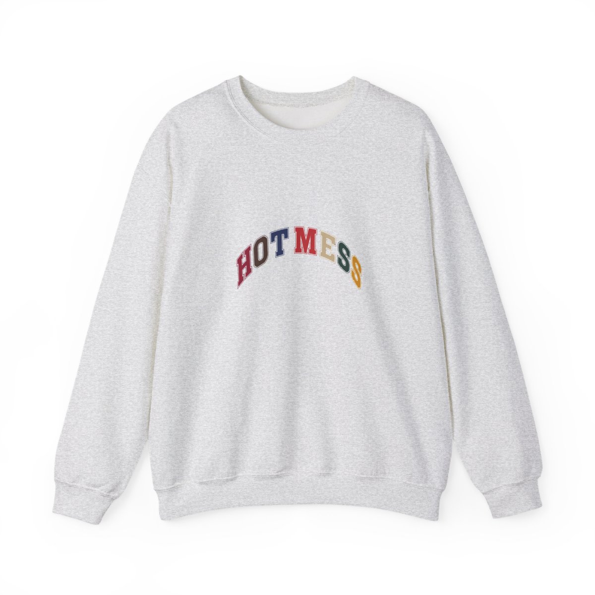 Alix Earle Hot Mess Varsity Heavy Blend™ Crewneck T-Shirts - alternate angle 3, merchandise