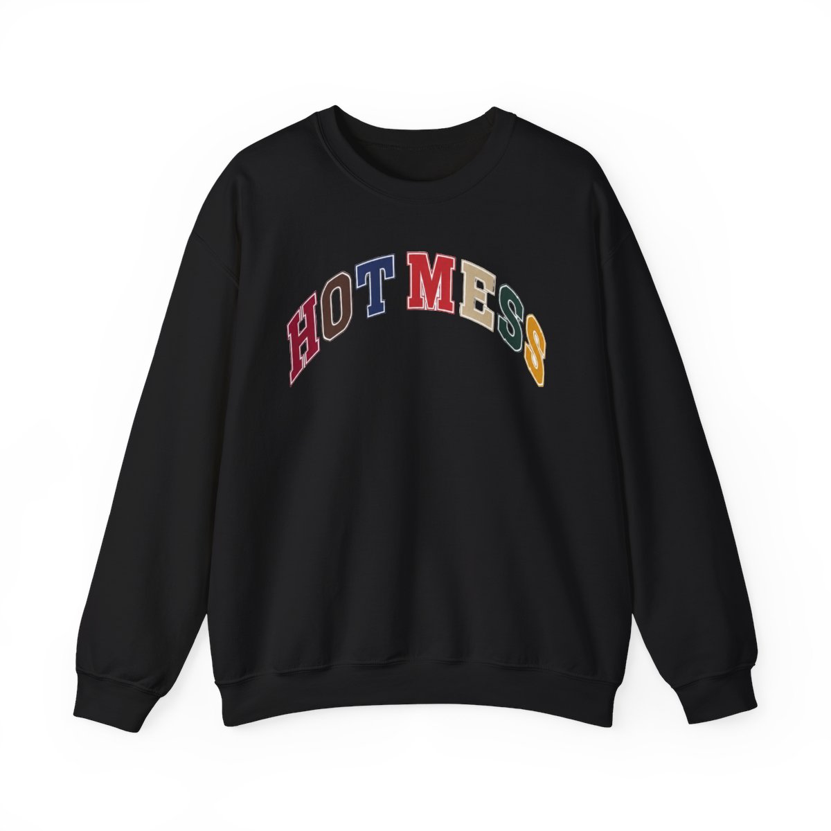 Alix Earle Hot Mess Varsity Heavy Blend™ Crewneck T-Shirts - alternate angle 4, merchandise