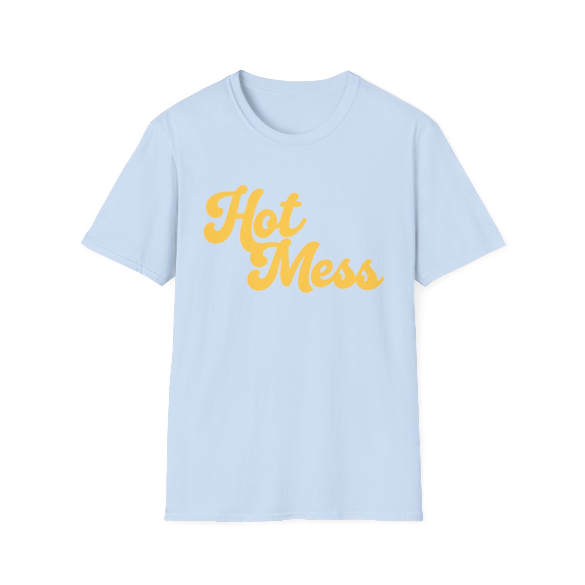 Hot Mess T-Shirt | Retro Script Yellow Text | Alix Earle & Ashtin Earle Merch | Earl Meets World Merch - alternate angle 3, merchandise