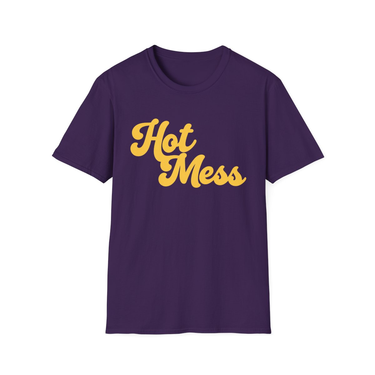 Hot Mess T-Shirt | Retro Script Yellow Text | Alix Earle & Ashtin Earle Merch | Earl Meets World Merch - alternate angle 4, merchandise