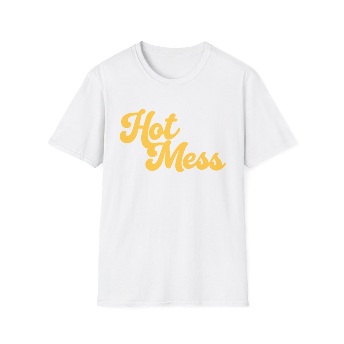 Hot Mess T-Shirt | Retro Script Yellow Text | Alix Earle & Ashtin Earle Merch | Earl Meets World Merch - Official T-Shirts merchandise