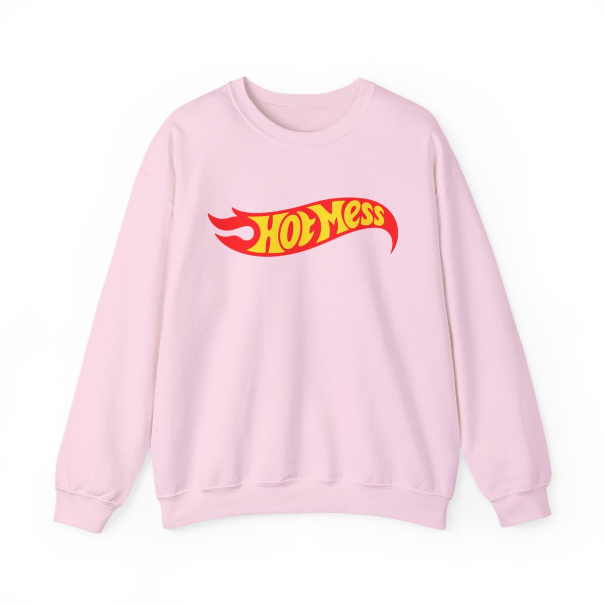 Hot Mess flame logo Sweatshirt | Retro Flame Text Crewneck | Alix Earle & Ashtin Earle Merch | Earl Meets World Merch - alternate angle 4, merchandise