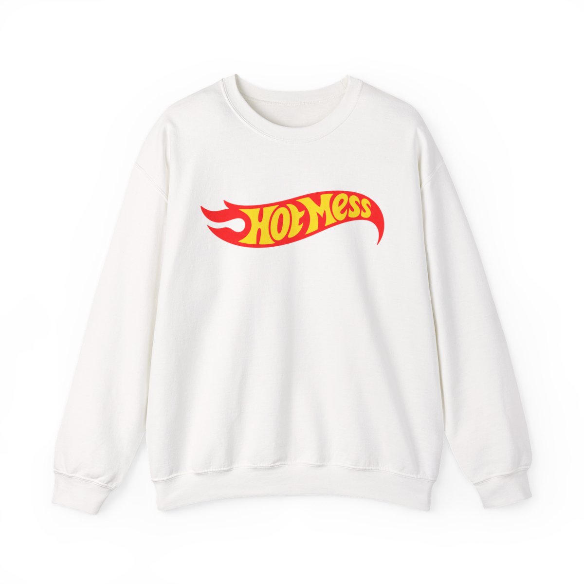 Hot Mess flame logo Sweatshirt | Retro Flame Text Crewneck | Alix Earle & Ashtin Earle Merch | Earl Meets World Merch - Official Sweatshirts merchandise