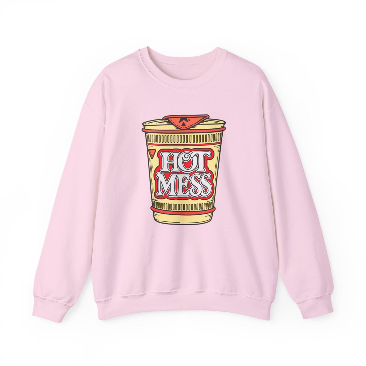 Hot Mess Ramen Cup Sweatshirt | Retro Instant Noodle Graphic | Alix Earle & Ashtin Earle Merch | Earl Meets World Merch - alternate angle 4, merchandise