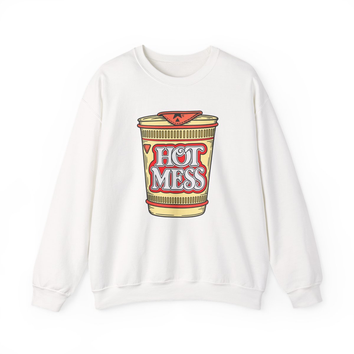 Hot Mess Ramen Cup Sweatshirt | Retro Instant Noodle Graphic | Alix Earle & Ashtin Earle Merch | Earl Meets World Merch - Official Sweatshirts merchandise