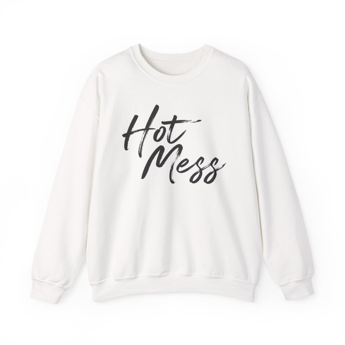 Hot Mess Crewneck Sweatshirt | Script Typography, Casual Graphic Pullover | Alix Earle & Ashtin Earle Merch | Earl Meets World Merch - Official Sweatshirts merchandise
