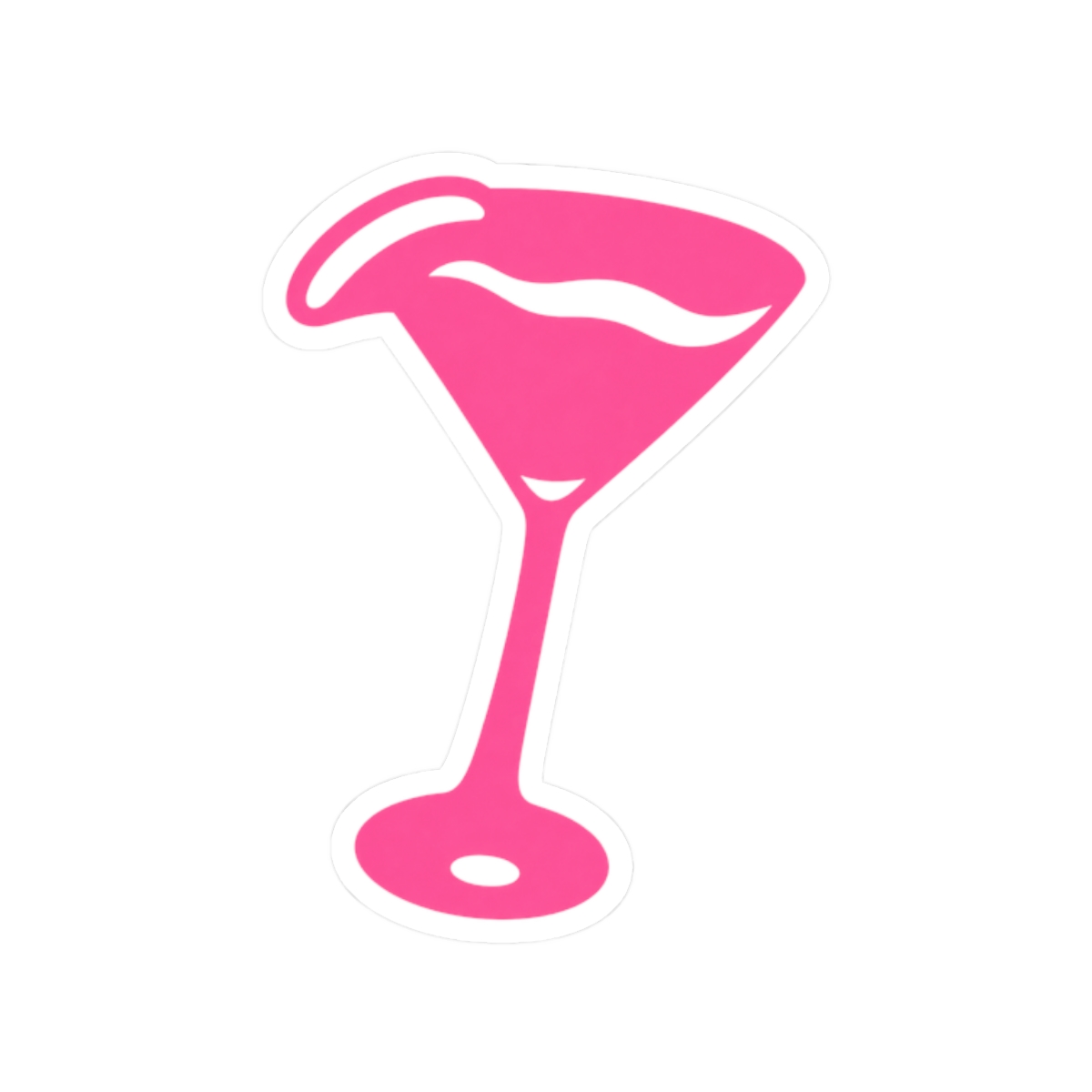 Pink Martini Glass Sticker | Kiss-Cut Vinyl Cocktail Decal | Alix Earle & Ashtin Earle Merch | Earl Meets World Merch - alternate angle 3, merchandise
